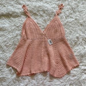 Hand crotchet top size L